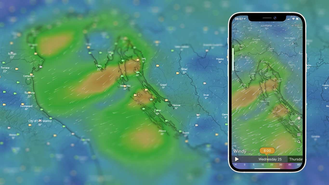 Windy app, zna sve o vjetrovima